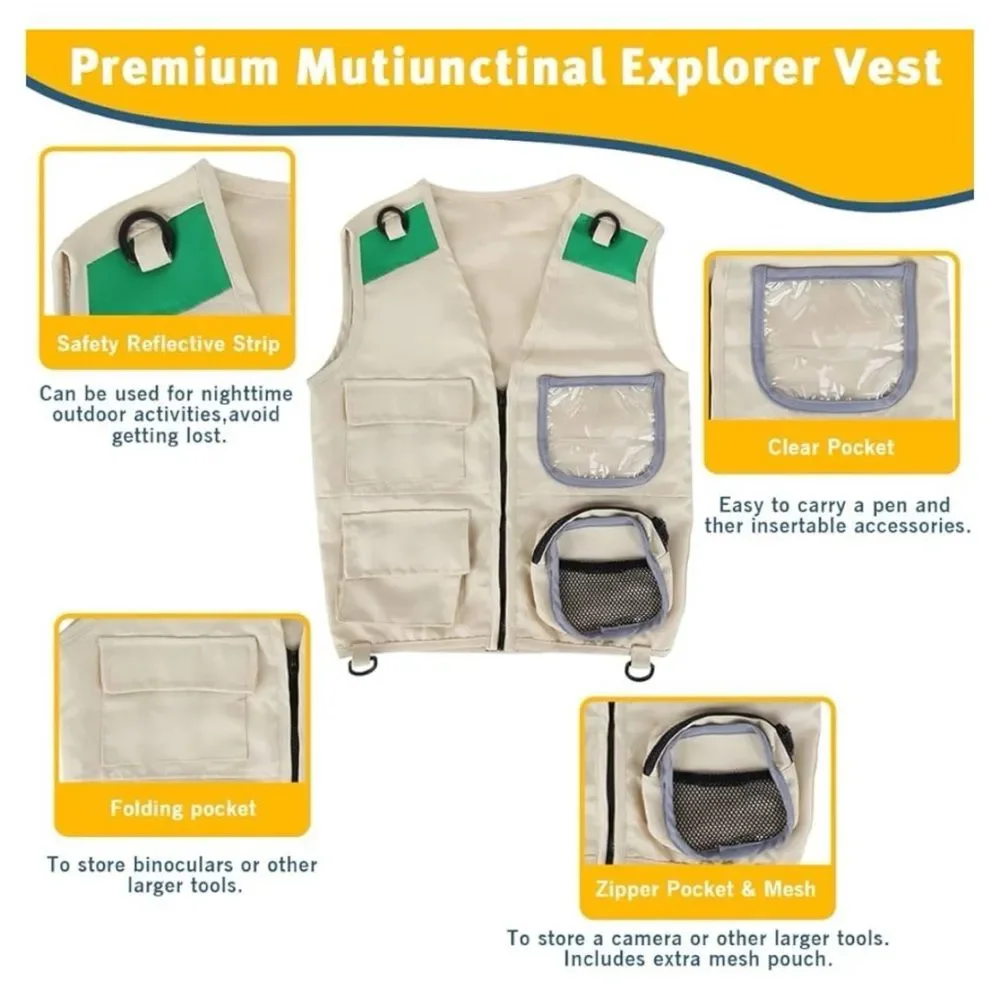 Bundle of Kids Costumes Gardener Apron and Explorer Learn Drama Play Early Years
